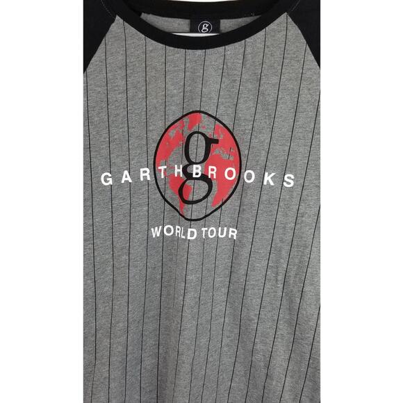 Garth Brooks World Tour Baseball Style Lightweight Women's T-Shirt 2X - Picture 2 of 5